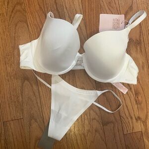 Savage X Fenty White Bra and Thong Set